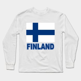 The Pride of Finland - Finnish Flag Design Long Sleeve T-Shirt